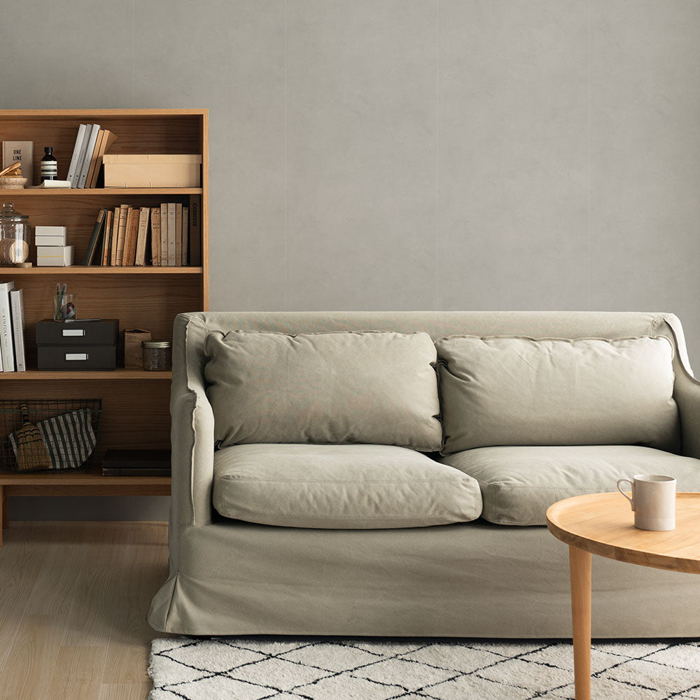 貼りやすいフリース壁紙（のりなし） アーストーン (49cm×3mサイズ) NKH-ET06 ウォームグレー