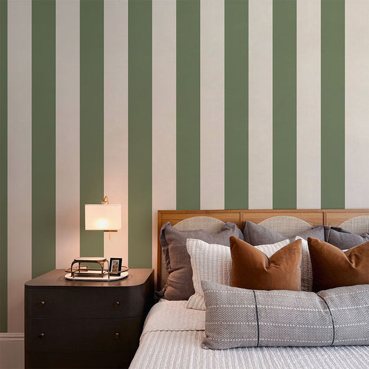 はがせる壁紙 のりなしタイプ ロンドンストライプW2 (49cm×3mサイズ) NKH-LS202 アーティチョーク