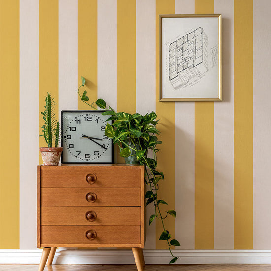 はがせる壁紙 のりなしタイプ ロンドンストライプW2 (49cm×3mサイズ) NKH-LS203 ミモザ