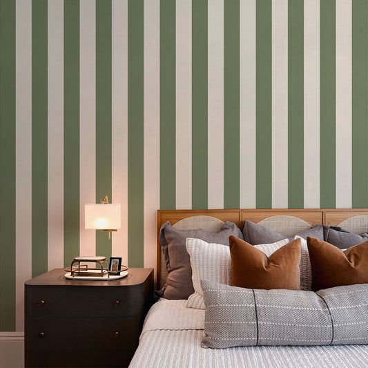 はがせる壁紙 のりなしタイプ ロンドンストライプW3 (49cm×3mサイズ) NKH-LS302 アーティチョーク