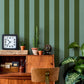 はがせる壁紙 のりなしタイプ ロンドンストライプW3 (49cm×2.5mサイズ) NKH-LS307 グリーン×ライトブルー