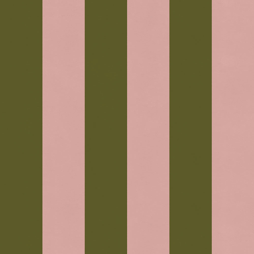 ロンドンストライプW3 モスグリーン×ピンク NKH-LS308