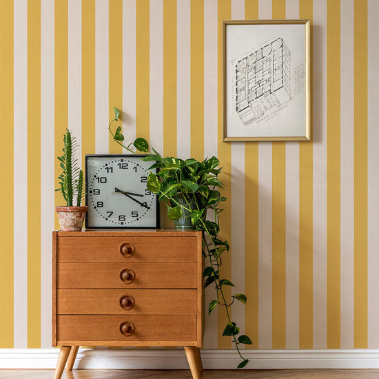 はがせる壁紙 のりなしタイプ ロンドンストライプW4 (49cm×3mサイズ) NKH-LS403 ミモザ