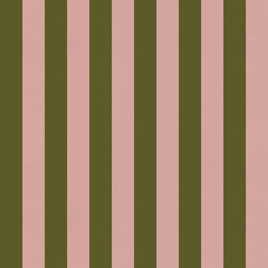ロンドンストライプW6 モスグリーン×ピンク NKH-LS608