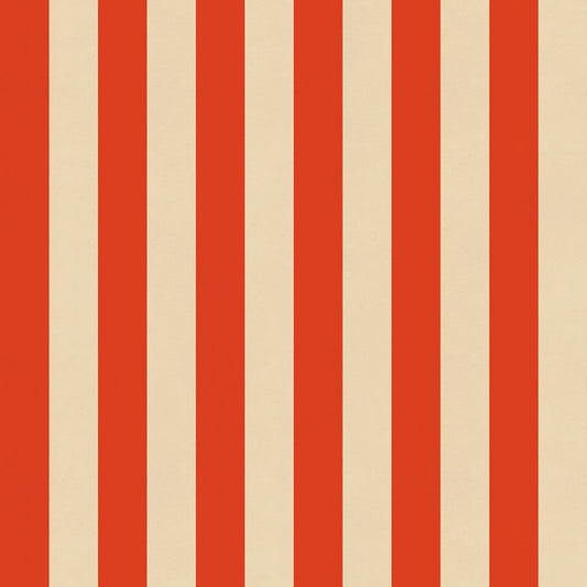 【サンプル】はがせる壁紙 のりなしタイプ ロンドンストライプW6 NKH-LS609 レッド×ベージュ