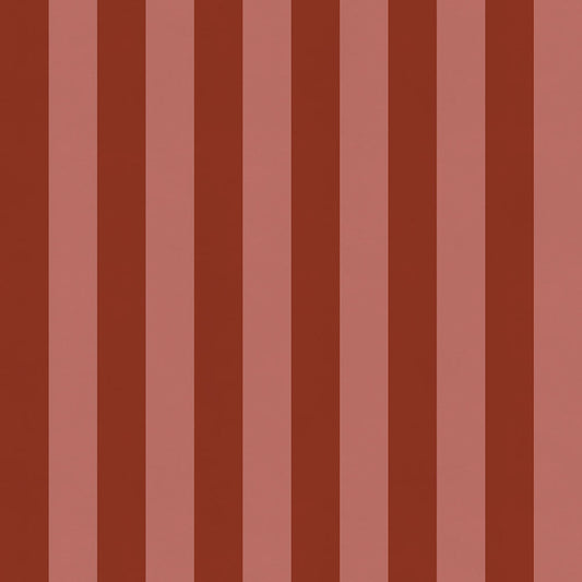 【サンプル】はがせる壁紙 のりなしタイプ ロンドンストライプW6 NKH-LS610 レッド×チェリー
