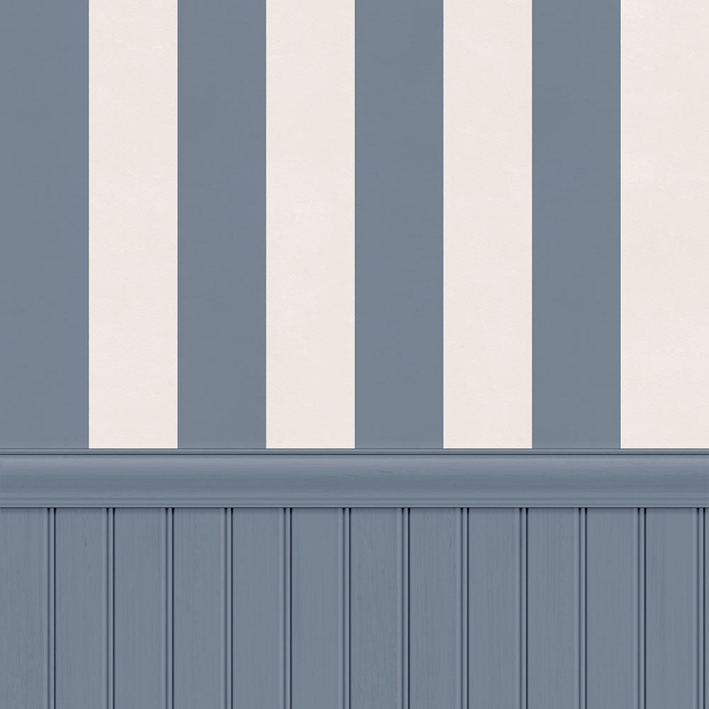 【サンプル】はがせる壁紙 のりなしタイプ ストライプ切り替えパネル NKH-SPK01 ブルーグレー