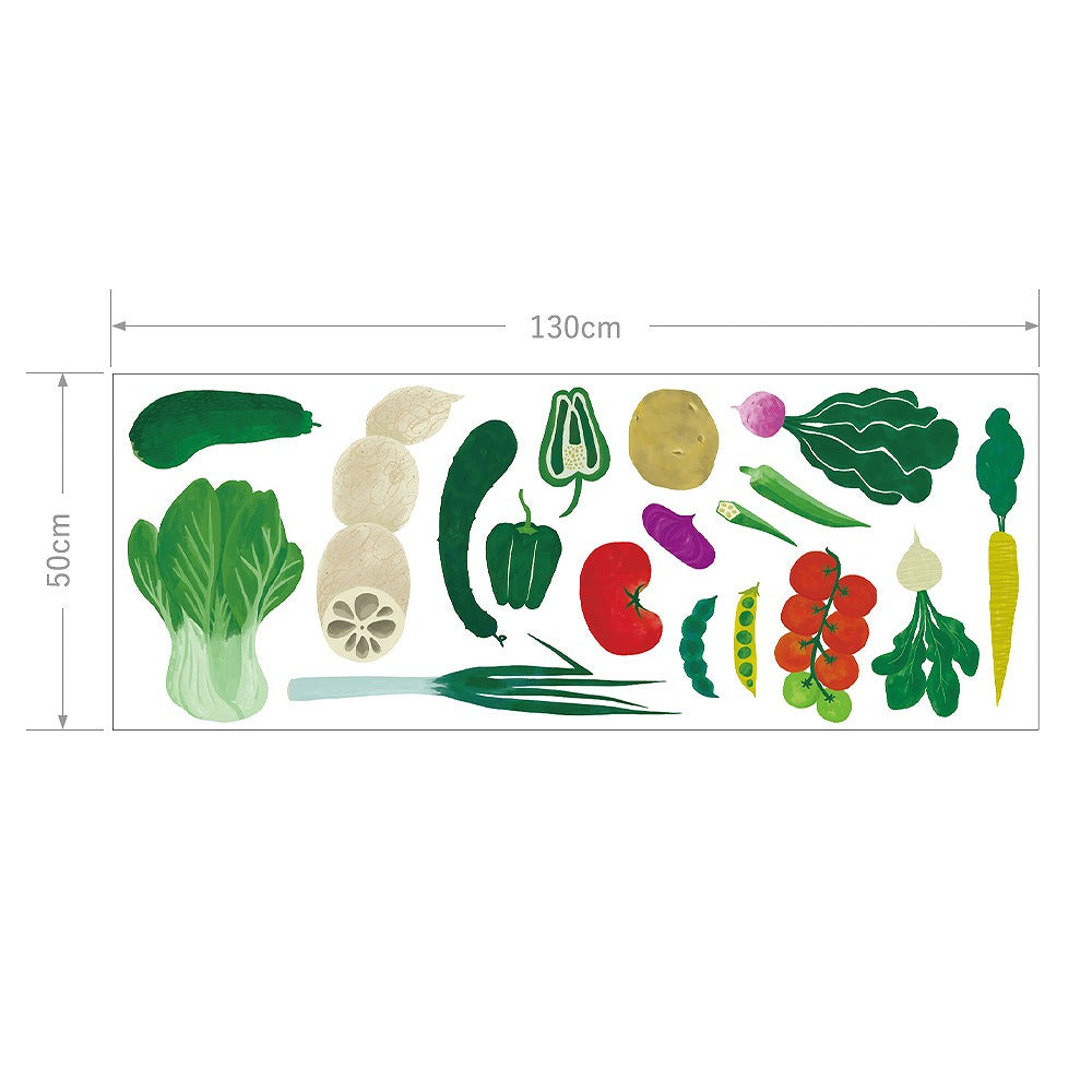 貼ってはがせる ウォールステッカー となりのへやはどんなへや? 家庭菜園のへやC:レンコンといろいろ野菜セット