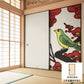 ふすまリメイクシート ふすま紙のりなしタイプ HANAFUDA 梅に鶯  (約185cm×94cm) KTST-HF-02