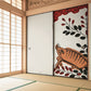 ふすまリメイクシート ふすま紙のりなしタイプ HANAFUDA 萩に猪  (約185cm×94cm) KTST-HF-07