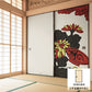 ふすまリメイクシート ふすま紙のりなしタイプ HANAFUDA 菊に盃  (約185cm×94cm) KTST-HF-09