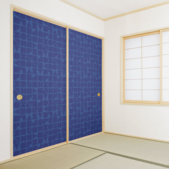 ふすまリメイクシート ふすま紙のりなしタイプ 北欧柄 Danran  (約185cm×94cm) KTST-KK-01