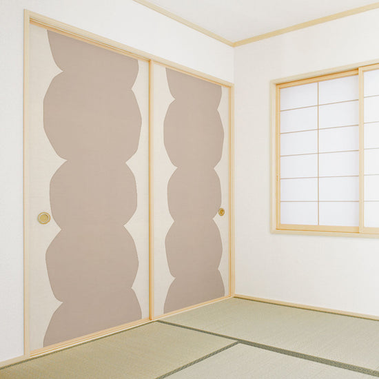 ふすまリメイクシート ふすま紙のりなしタイプ 北欧柄 Calm  (約185cm×94cm) KTST-KK-04