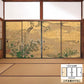ふすまリメイクシート ふすま紙のりなしタイプ つながる4柄 渡辺始興 四季花木図屏風 A (約185cm×94cm)