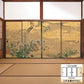 ふすまリメイクシート ふすま紙のりなしタイプ つながる4柄 渡辺始興 四季花木図屏風 D (約185cm×94cm)