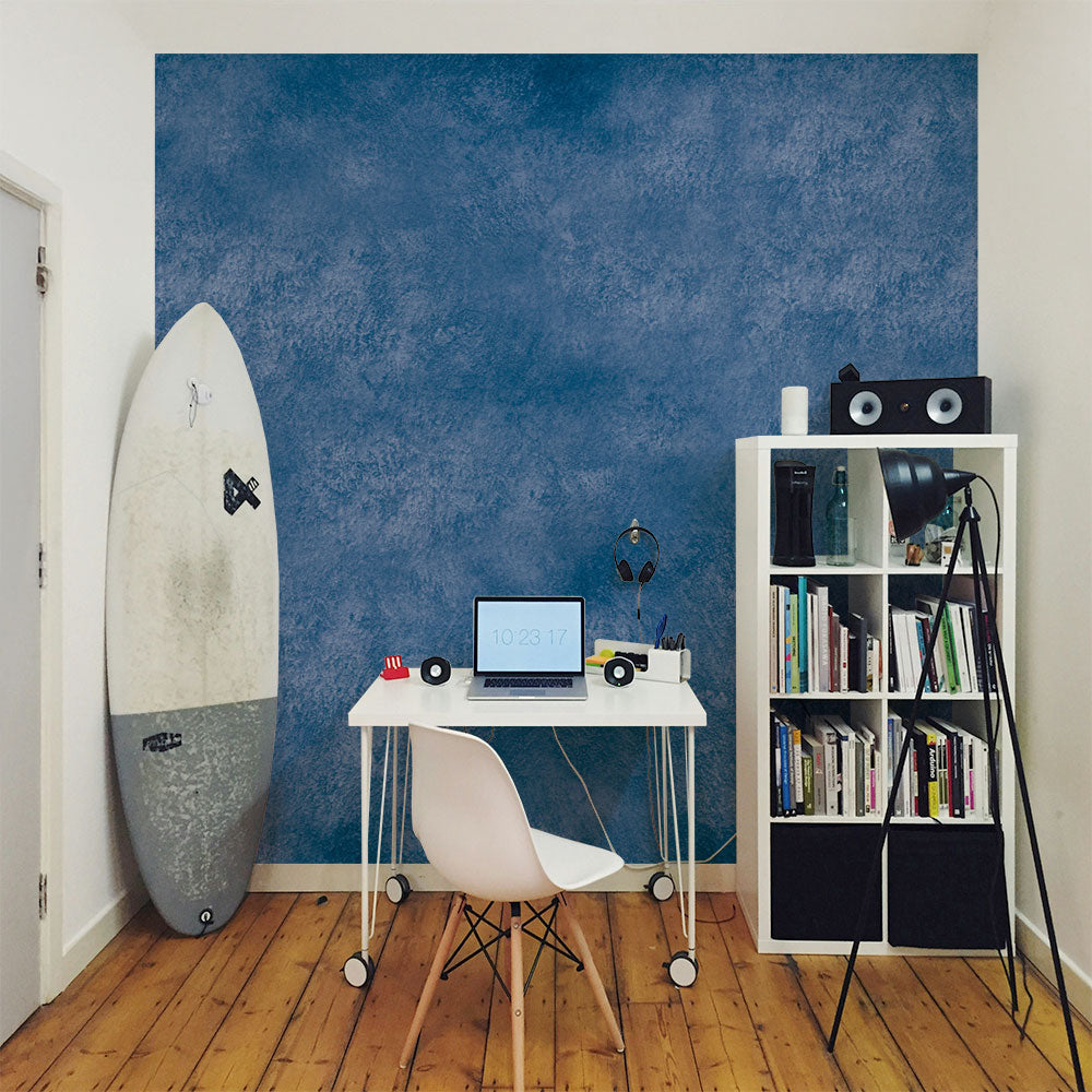 【サンプル】はがせるミューラル壁紙 のりなし ビンテージコンクリート インディゴ NSO-G00055