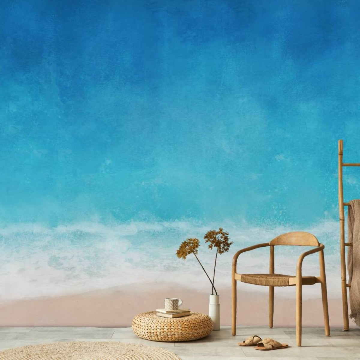 【サンプル】はがせるミューラル壁紙 のりなし Tropical Beach  NSO-G00065