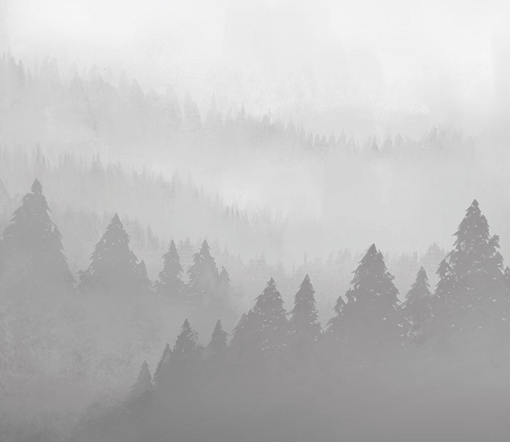 はがせるミューラル壁紙 のりなし Forest Mist Grey NSO-G00070