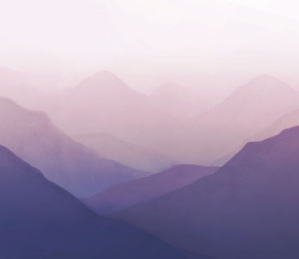 はがせるミューラル壁紙 のりなし Mountain Range Purple NSO-G00072