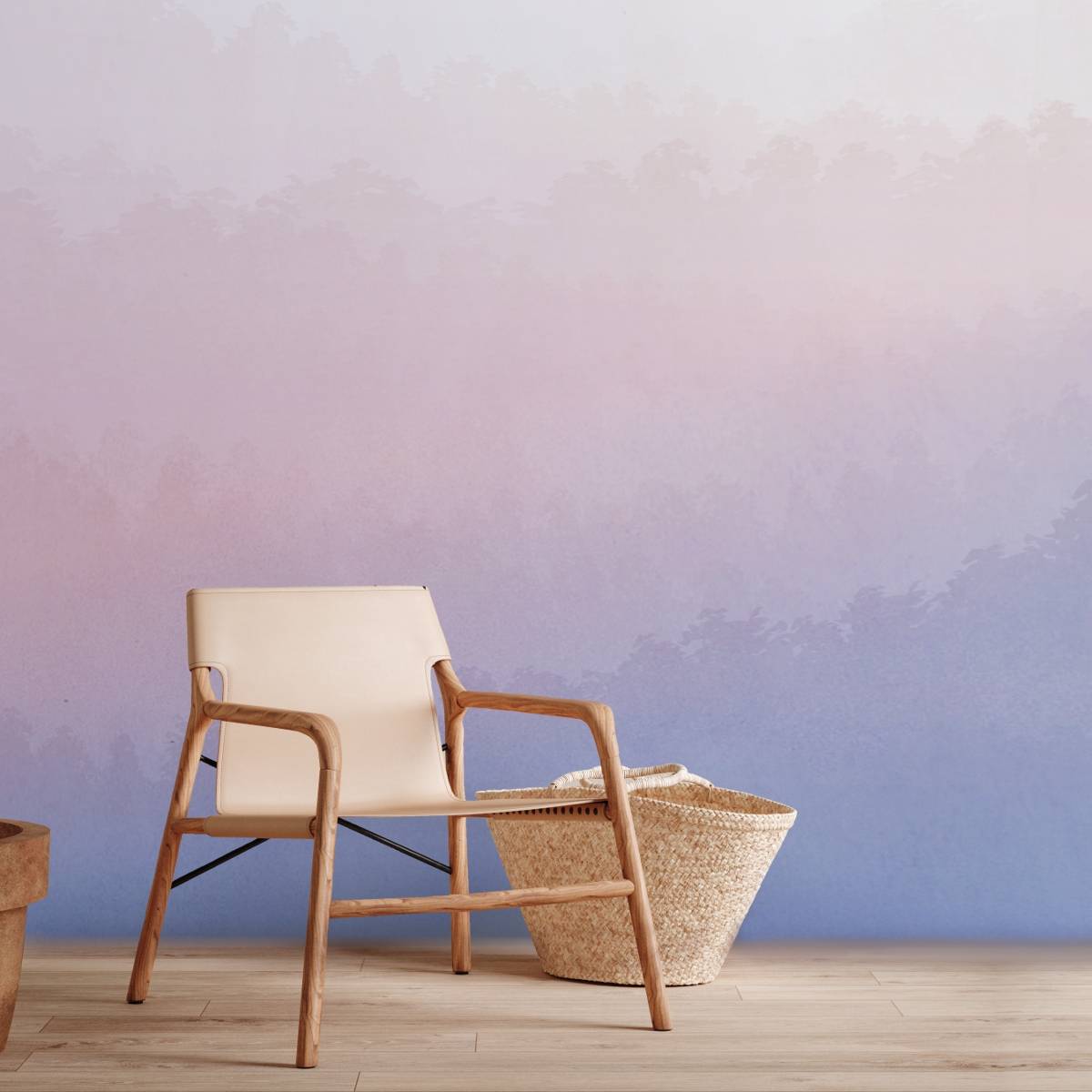 はがせるミューラル壁紙 のりなし Watercolor Sunset NSO-G00083