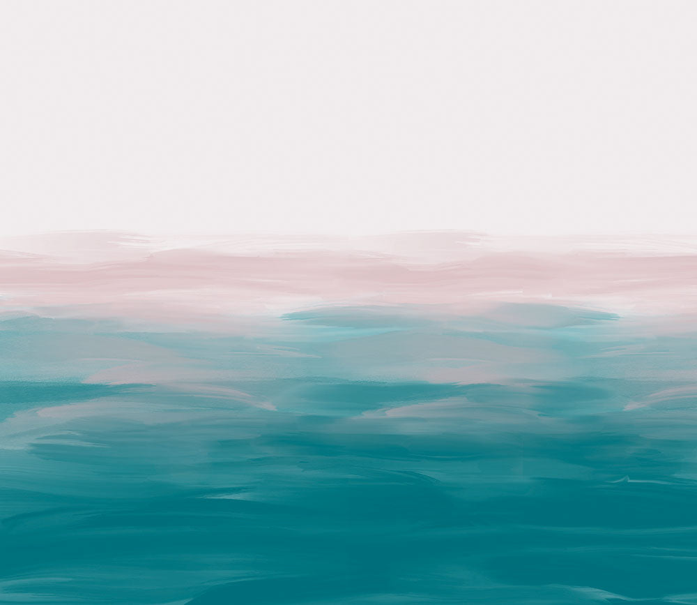はがせるミューラル壁紙 のりなし Calm Water Teal-Pink NSO-G00091