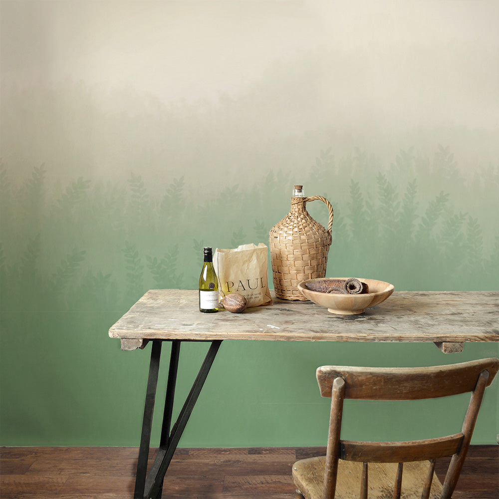 はがせるミューラル壁紙 のりなし Field Gradation Green NSO-G00100