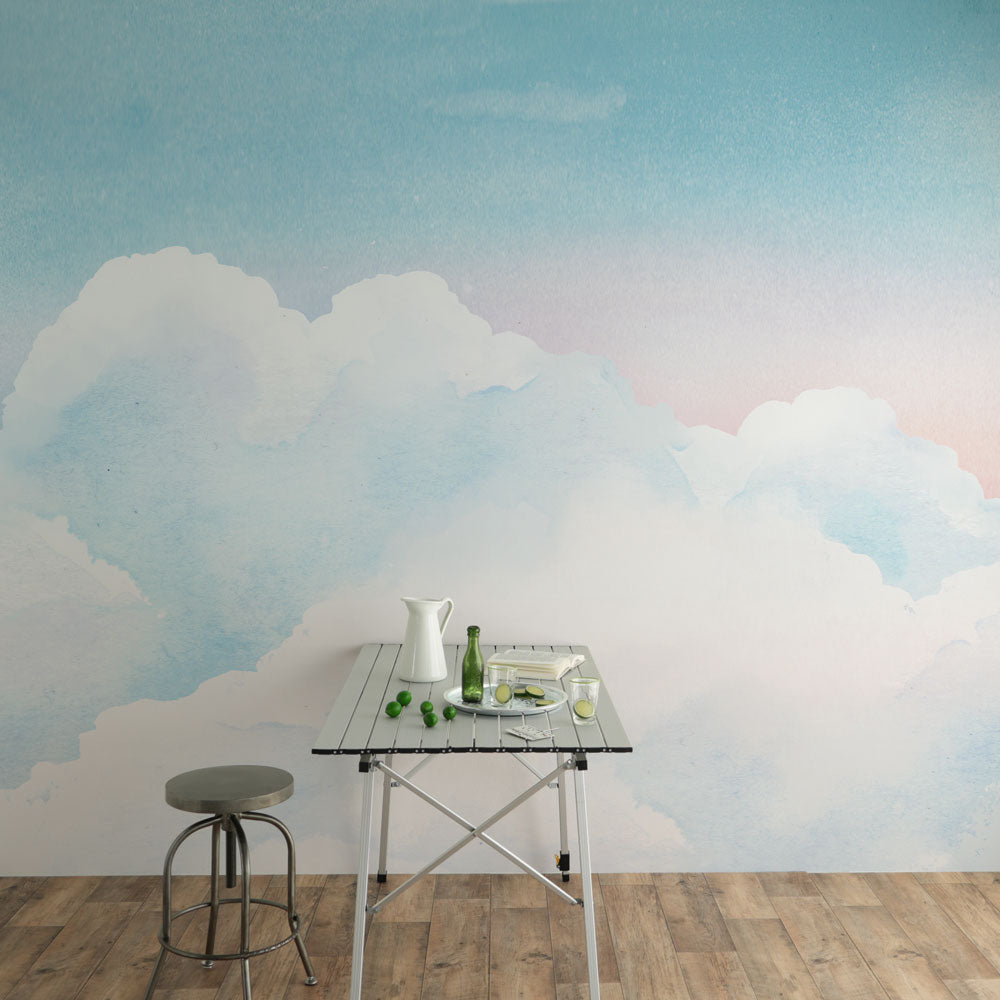 はがせるミューラル壁紙 のりなし Watercolor Sky Tropical NSO-G00107