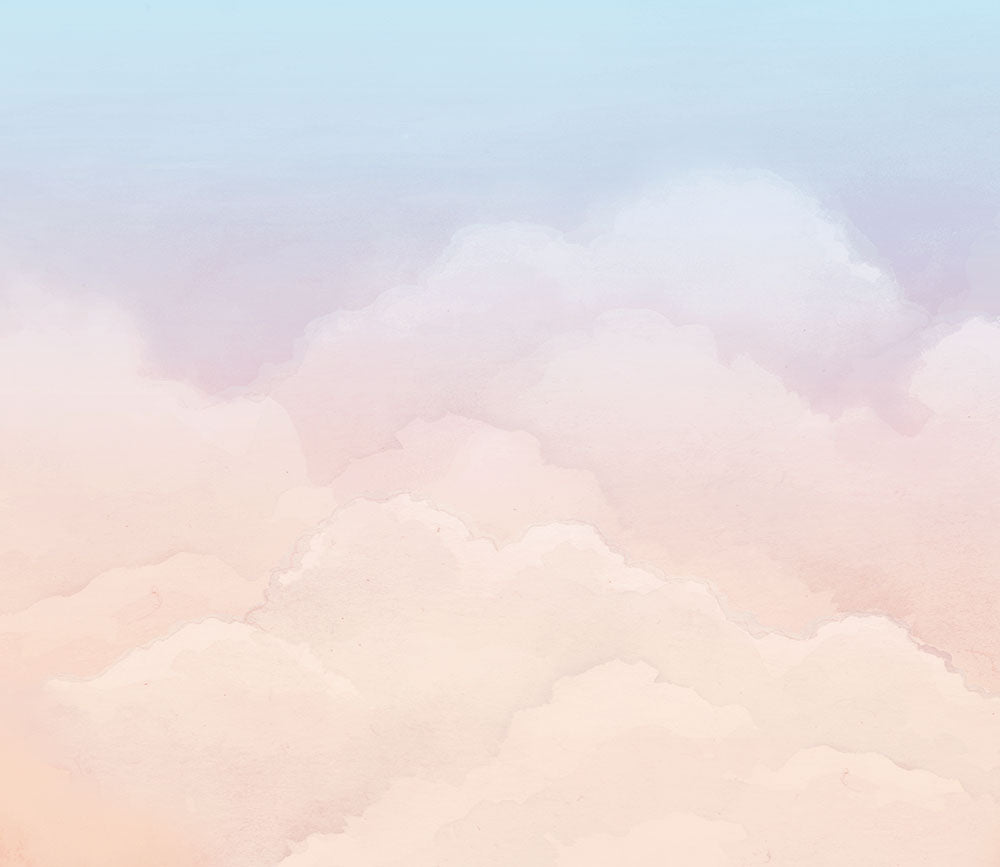 はがせるミューラル壁紙 のりなし Watercolor Clouds Morning NSO-G00109