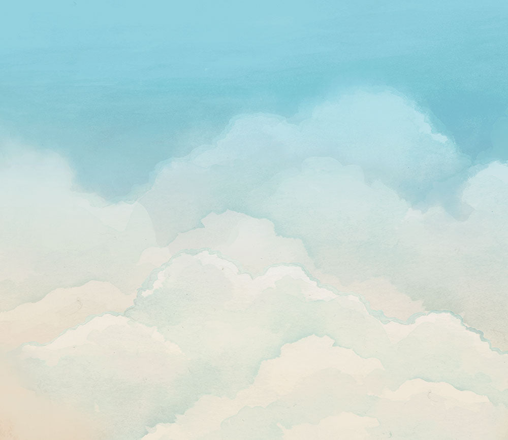 はがせるミューラル壁紙 のりなし Watercolor Clouds Day NSO-G00110