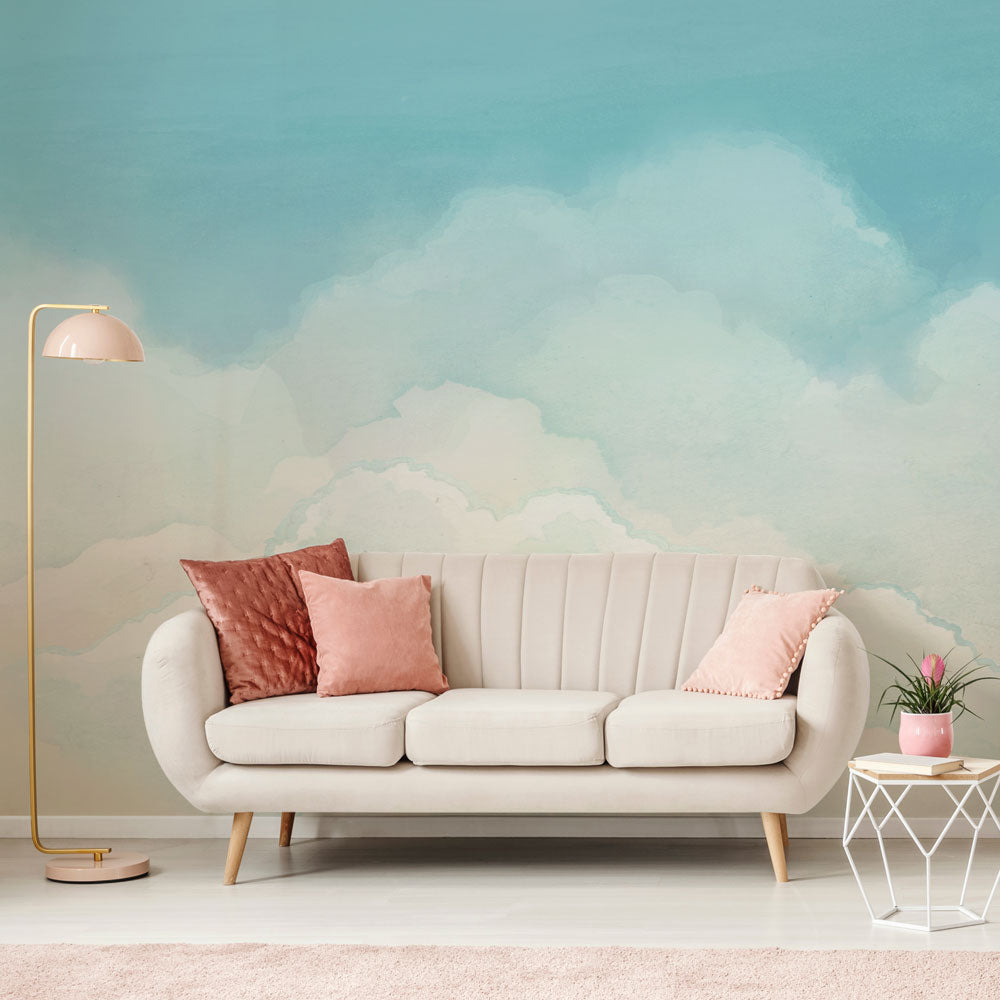 はがせるミューラル壁紙 のりなし Watercolor Clouds Day NSO-G00110