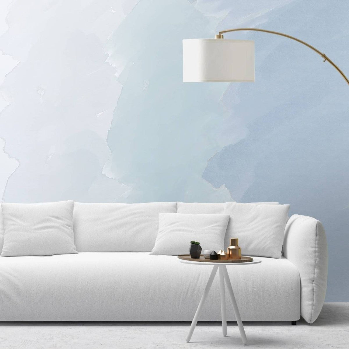 【サンプル】はがせるミューラル壁紙 のりなし Shore Pastel Blue NSO-G00113