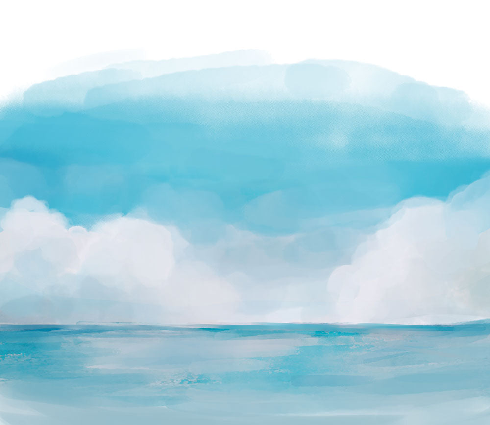 はがせるミューラル壁紙 のりなし Sea Horizon Azure NSO-G00117