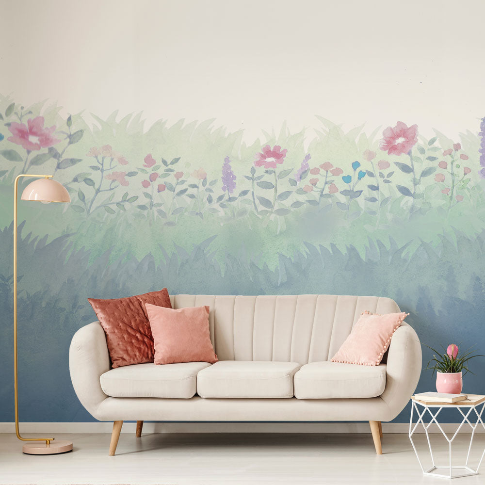 はがせるミューラル壁紙 のりなし Flower Field Summer NSO-G00124