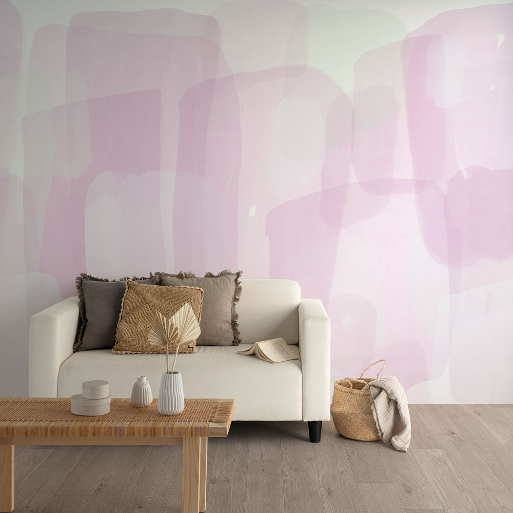 はがせるミューラル壁紙 のりなし Abstract Squares Taffy NSO-G00131