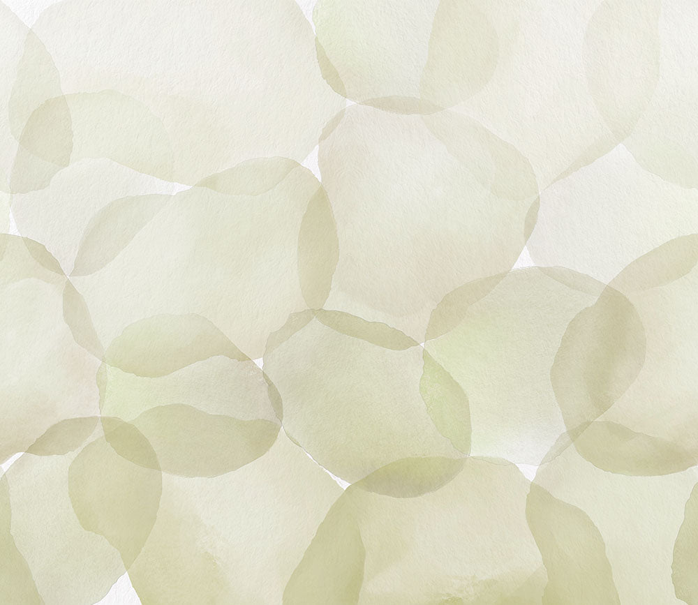 はがせるミューラル壁紙 のりなし Abstract Circles Green NSO-G00135