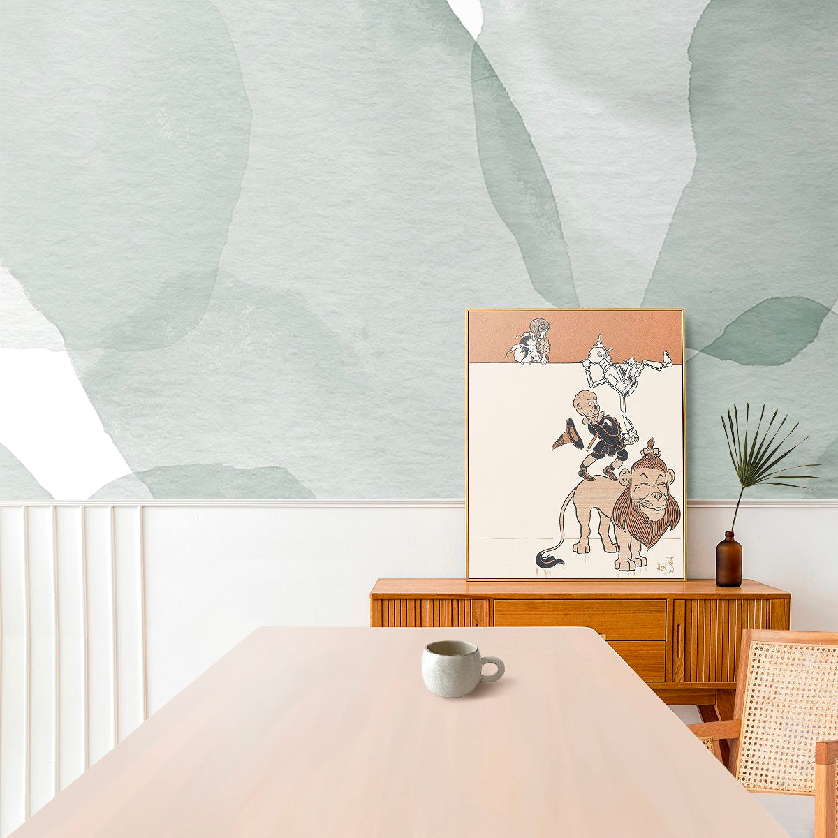 はがせるミューラル壁紙 のりなし Viola Green NSO-G00137