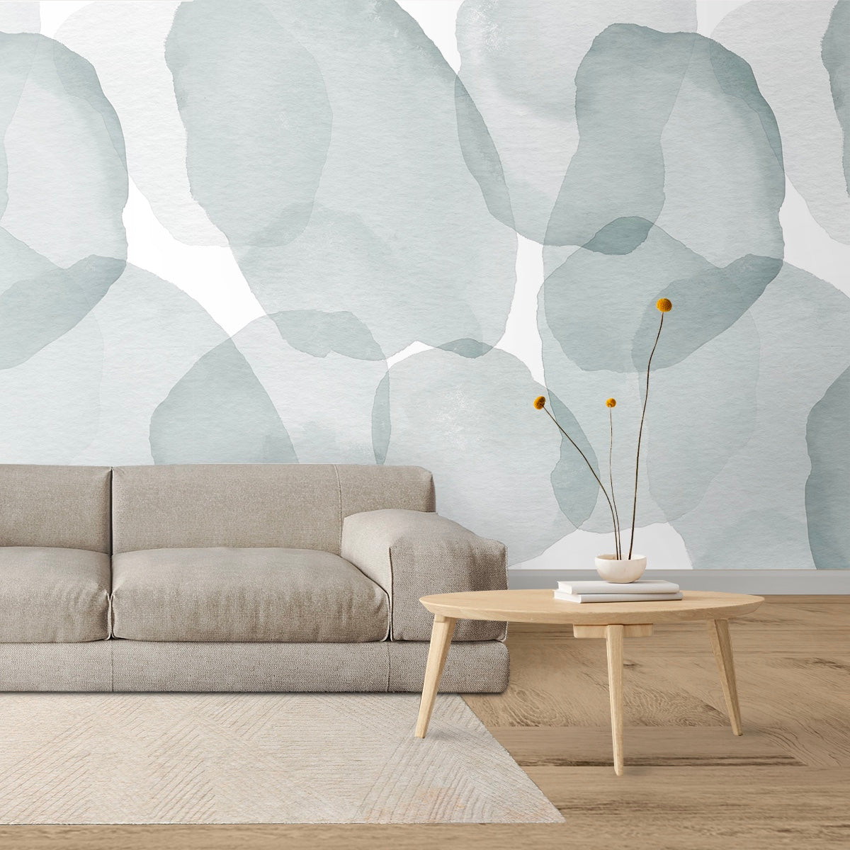 はがせるミューラル壁紙 のりなし Viola Blue NSO-G00138