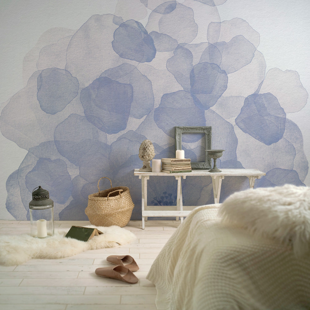 【サンプル】はがせるミューラル壁紙 のりなし Windflower Indigo NSO-G00142