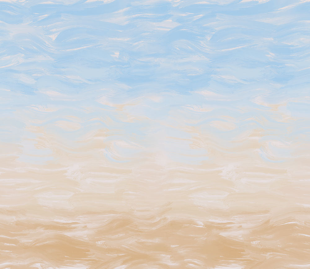 はがせるミューラル壁紙 のりなし Wavy Brush Beach NSO-G00147