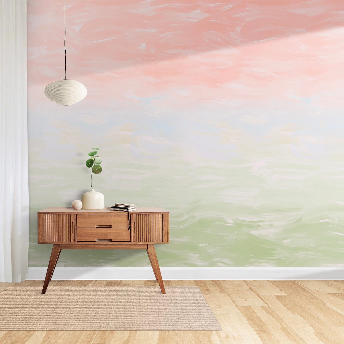 【サンプル】はがせるミューラル壁紙 のりなし Wavy Brush Meadow NSO-G00148