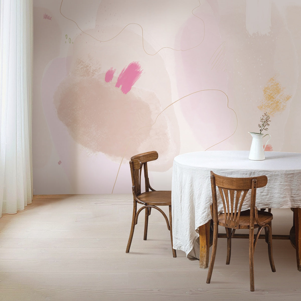 【サンプル】はがせるミューラル壁紙 のりなし Playful Space Smoothie NSO-G00152