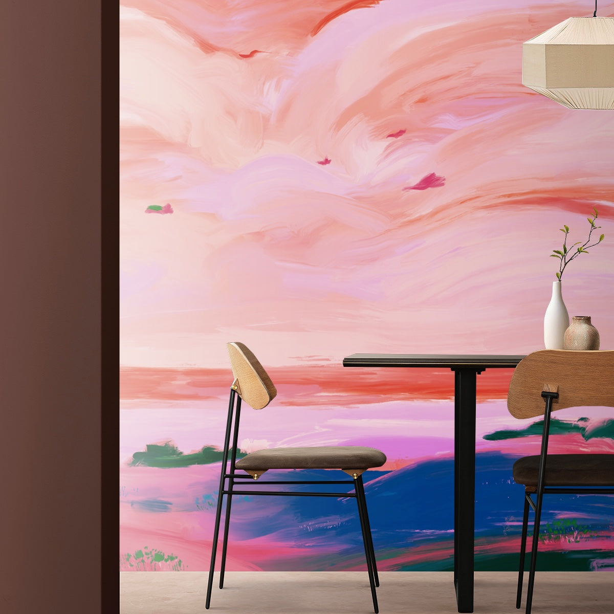 【サンプル】はがせるミューラル壁紙 のりなし Seaside Acrylic Scarlet NSO-G00155