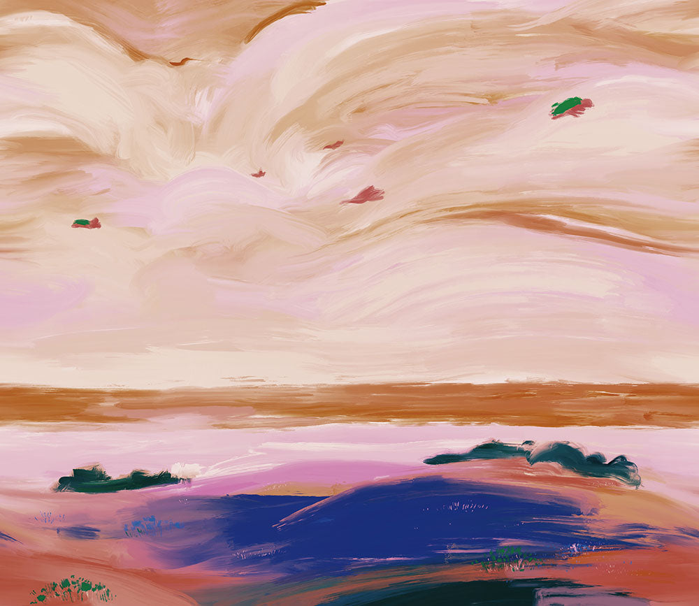 はがせるミューラル壁紙 のりなし Seaside Acrylic Sienna NSO-G00156