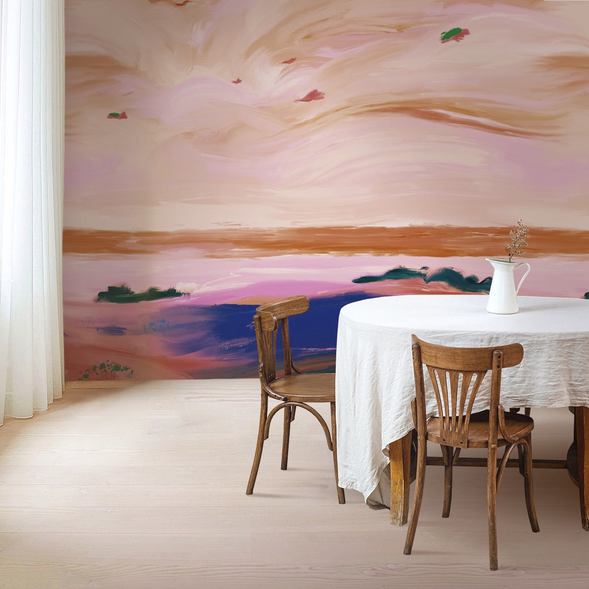 はがせるミューラル壁紙 のりなし Seaside Acrylic Sienna NSO-G00156