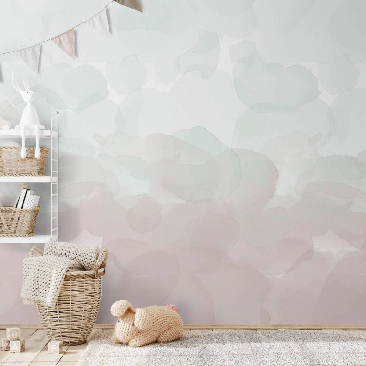 はがせるミューラル壁紙 のりなし Flower Petals Rosy Brown NSO-G00163