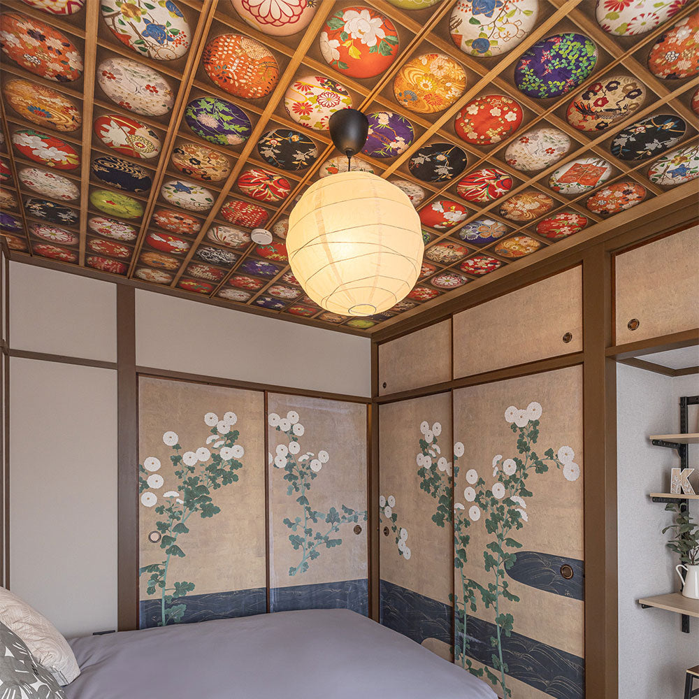 はがせるミューラル壁紙 のりなし 花天井 NSO-M00010