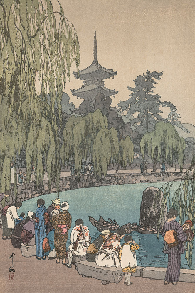 はがせるミューラル壁紙 のりなし 吉田 博 亀と鯉