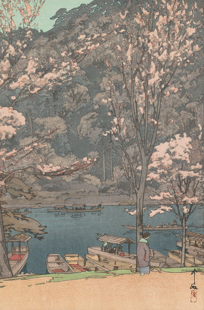 はがせるミューラル壁紙 のりなし 吉田 博 櫻八題 嵐山