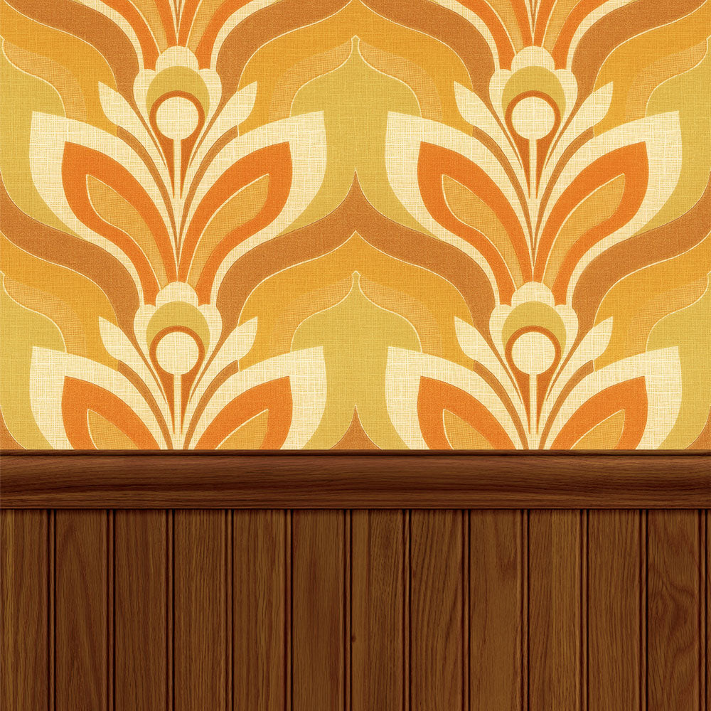 【サンプル】はがせる壁紙 のりなしタイプ レトロトレヴィンテージ切り替えパネル NRT-VWK01 ソラーレ