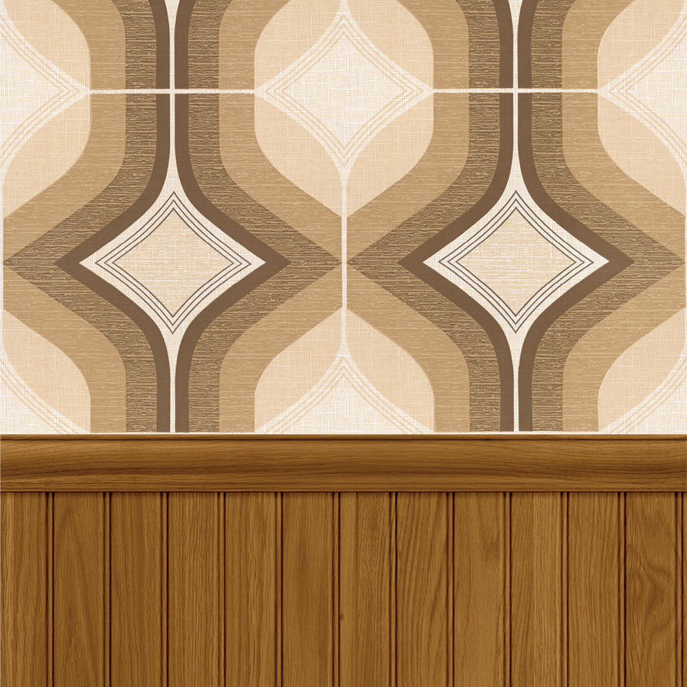 【サンプル】はがせる壁紙 のりなしタイプ レトロトレヴィンテージ切り替えパネル NRT-VWK07 ダカーポ